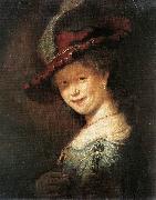 REMBRANDT Harmenszoon van Rijn Portrait of the Young Saskia xfg oil painting reproduction